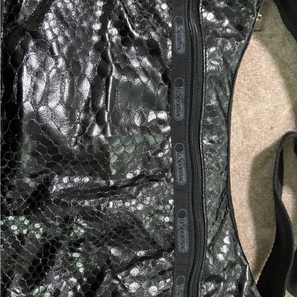 Lesportsac Black Textured Crossbody Bag